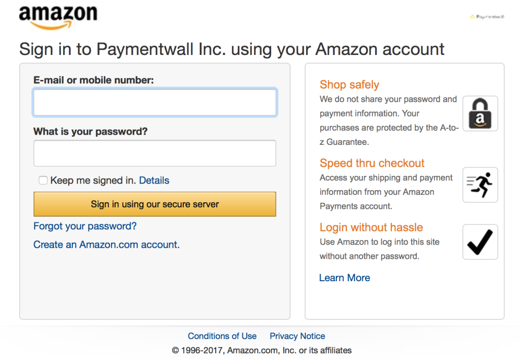 Amazon Pay Account
